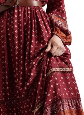 Kleid Superdry Ameera Maxi Rot für Damen