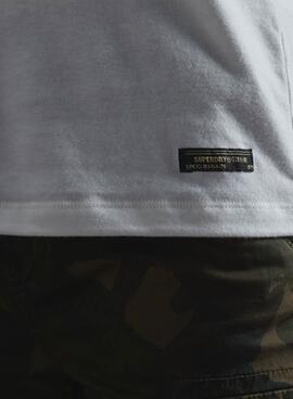 T-Shirt Superdry Military Weiss für Damen