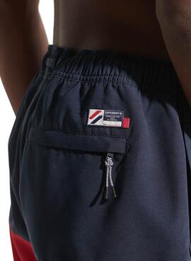 Badehose Superdry Tri-Serie Marineblau für Herren