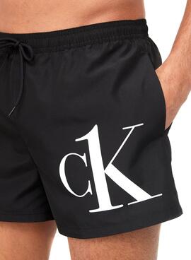 Badehose Calvin Klein Short Drawstring Schwarz Herren