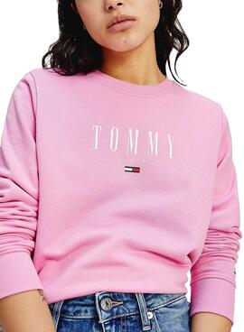 Sweatshirt Tommy Jeans Regular Rosa für Damen