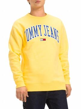 Sweatshirt Tommy Jeans Collegiate Gelb Herren