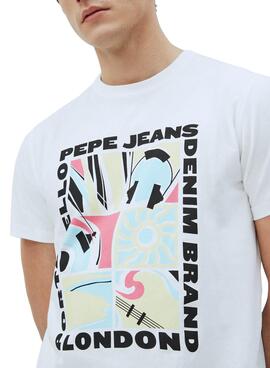 T-Shirt Pepe Jeans Mac Weiss für Herren