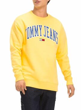 Sweatshirt Tommy Jeans Collegiate Gelb Herren