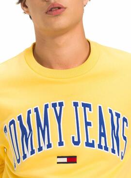 Sweatshirt Tommy Jeans Collegiate Gelb Herren