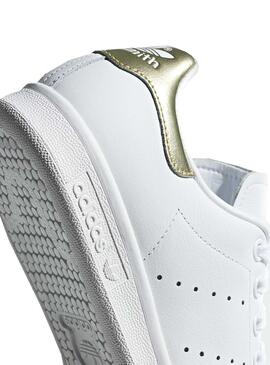 Sneaker Adidas Stan Smith Weiß Gold Damen