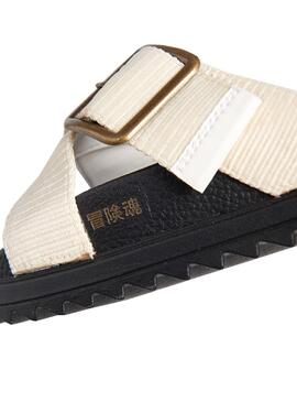 Sandalen Superdry Square Buckle Beige Damen