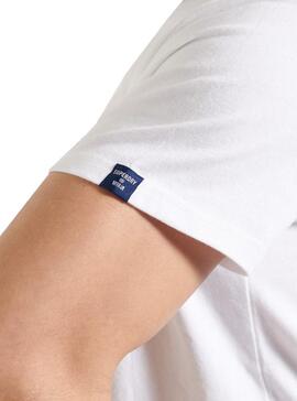 T-Shirt Superdry Basic Logo Weiss für Herren