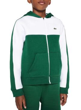 Jacke Lacoste Bicolor Grün für Junge