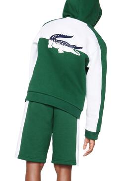 Jacke Lacoste Bicolor Grün für Junge