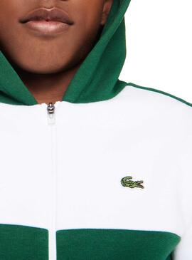 Jacke Lacoste Bicolor Grün für Junge