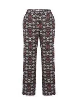 Naf Naf Chino Hosen Print Rot für Damen