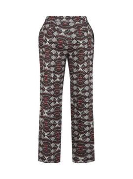 Naf Naf Chino Hosen Print Rot für Damen