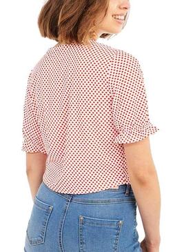 T-Shirt Naf Naf Dots Rot für Damen