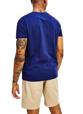 T-Shirt Tommy Hilfiger Logo Box Blau für Herren