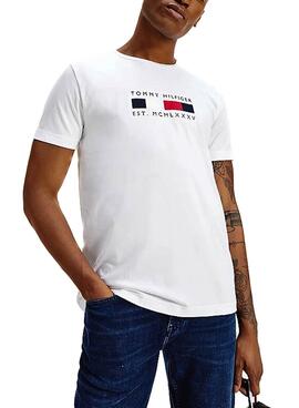 T-Shirt Tommy Hilfiger Logo Box Weiss Herren