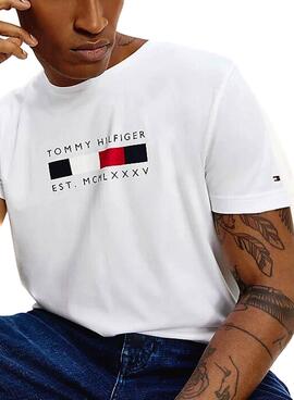 T-Shirt Tommy Hilfiger Logo Box Weiss Herren
