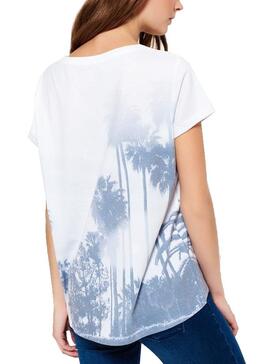 T-Shirt Superdry Miami Weiss für Damen