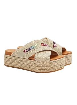 Sandalen Tommy Jeans Rainbow Beige für Damen