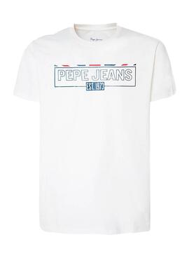T-Shirt Pepe Jeans Dennis Weiss für Herren