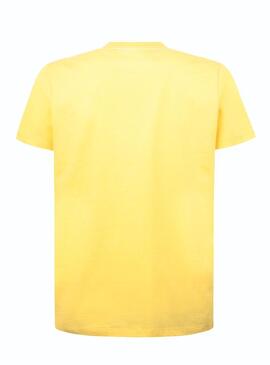 T-Shirt Pepe Jeans Dubley Gelb für Herren