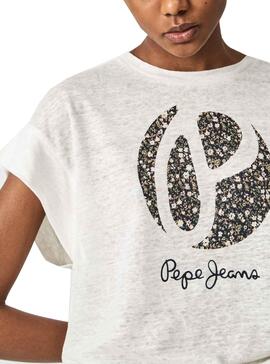 T-Shirt Pepe Jeans Alice Weiss für Damen