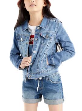 Jacke Denim Levis Trucker Blau für Mädchen