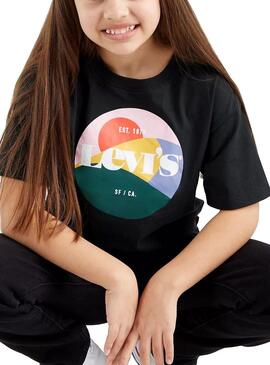T-Shirt Levis High Rise Schwarz für Mädchen