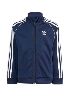 Trainingsanzug Adidas Adicolor Marineblau für Junge Mädchen