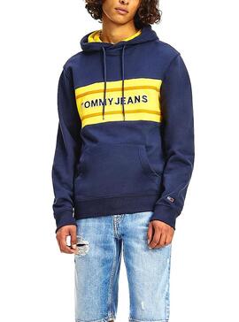 Sweatshirt Tommy Jeans Pieced Band Marineblau Herren