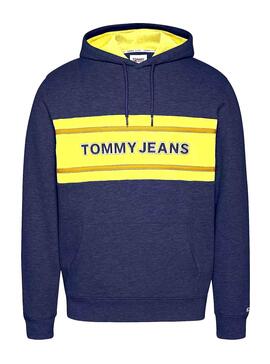 Sweatshirt Tommy Jeans Pieced Band Marineblau Herren