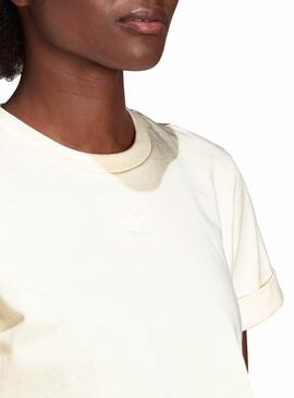 T-Shirt Adidas Essentials Cropped Weiss Damen
