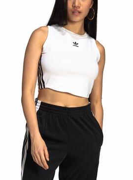 Top Adidas Tank Crop Weiss für Damen