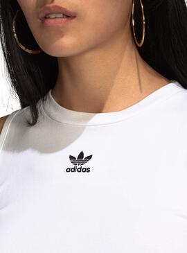 Top Adidas Tank Crop Weiss für Damen