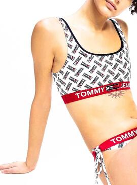 Top Bikini Tommy Jeans Bralette Weiss für Damen