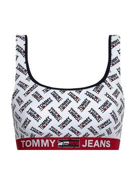 Top Bikini Tommy Jeans Bralette Weiss für Damen