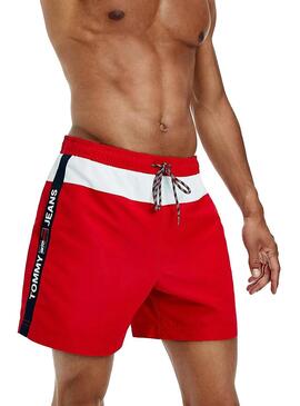 Badehose Tommy Hilfiger Medium Rot und Weiss Herren