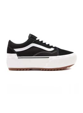 Sneaker Vans Old Skool gestapelt Schwarz für Damen