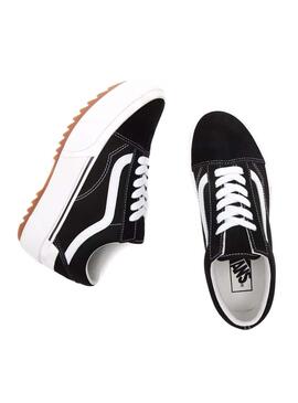 Sneaker Vans Old Skool gestapelt Schwarz für Damen