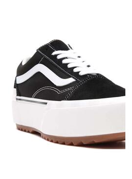 Sneaker Vans Old Skool gestapelt Schwarz für Damen