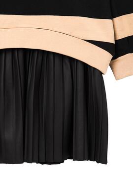 Kleid Mayoral Streifen Kombiniert Schwarz für Mädchen