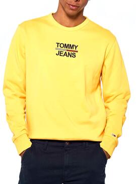 Sweatshirt Tommy Jeans Essential Gelb Herren
