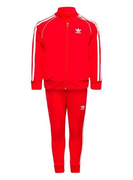 Trainingsanzug Adidas Adicolor SST Rot für Junges