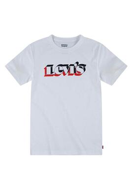 T-Shirt Levis Logo 3D Weiss für Junge