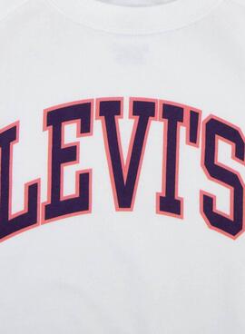 T-Shirt Levis University Weiss für Mädchen