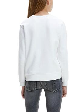 Sweatshirt Calvin Klein Jeans Jumpsuitgram Weiss Mädchen