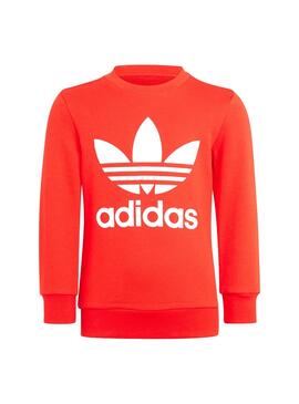 Trainingsanzug Adidas Crew-Set Rot für Mädchen