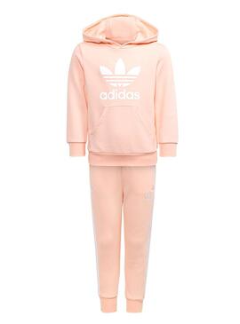 Trainingsanzug Adidas Hoodie Adicolor Rosa für Mädchen