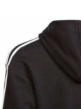Sweatshirt Adidas Cropped Hoodie Schwarz für Mädchen