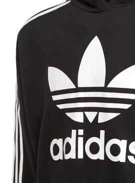 Sweatshirt Adidas Cropped Hoodie Schwarz für Mädchen